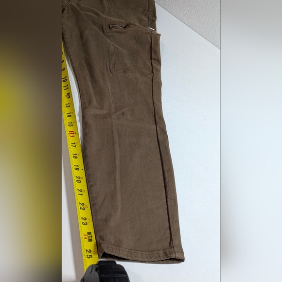 Pistola Jeans Womens Brown Moto Ankle Faux Zipper Pants Stretchy Punk Sz 29 EUC - Picture 8 of 12